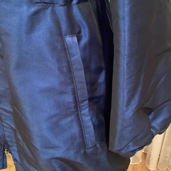 ARMANI Collezioni fabulous unique jacket blue polyester, size M/L - Picture 3 of 13